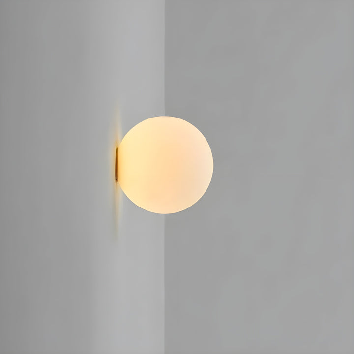 Rund Glas Vägglampa – Modern LED Lampa för Vardagsrum eller Hall