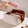 Carvallo Luxury Cosmetic Bag for Travel & Home | With Compartments & PU Leather | Water-Repellent & Versatile