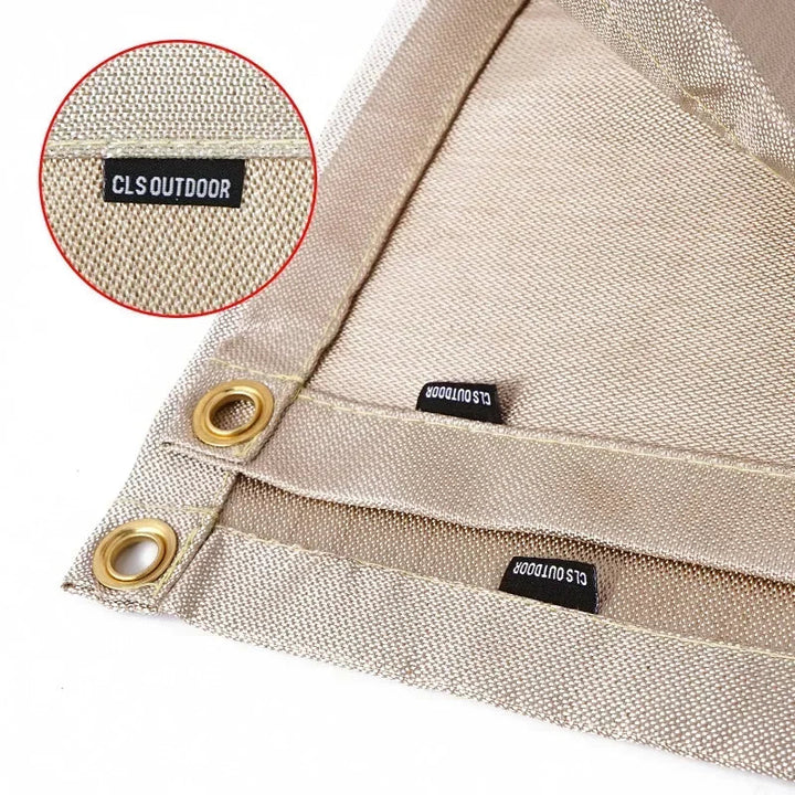 Carvallo Brandskydd Campingmatta | Värmebeständig &amp; Brandsäker | Ideal för Grill &amp; Eldstad | Glasfiber Beige