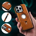 Magnetiskt iPhonefodral med osynligt ringställ