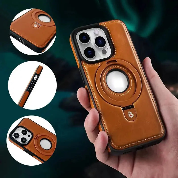 Magnetiskt iPhonefodral med osynligt ringställ