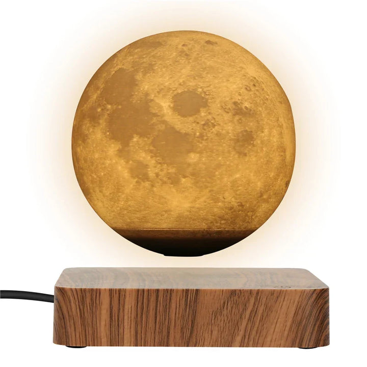 LunaGlow Månlampa – Svävande 3D LED Lampa med Magnetisk Levitationsdesign