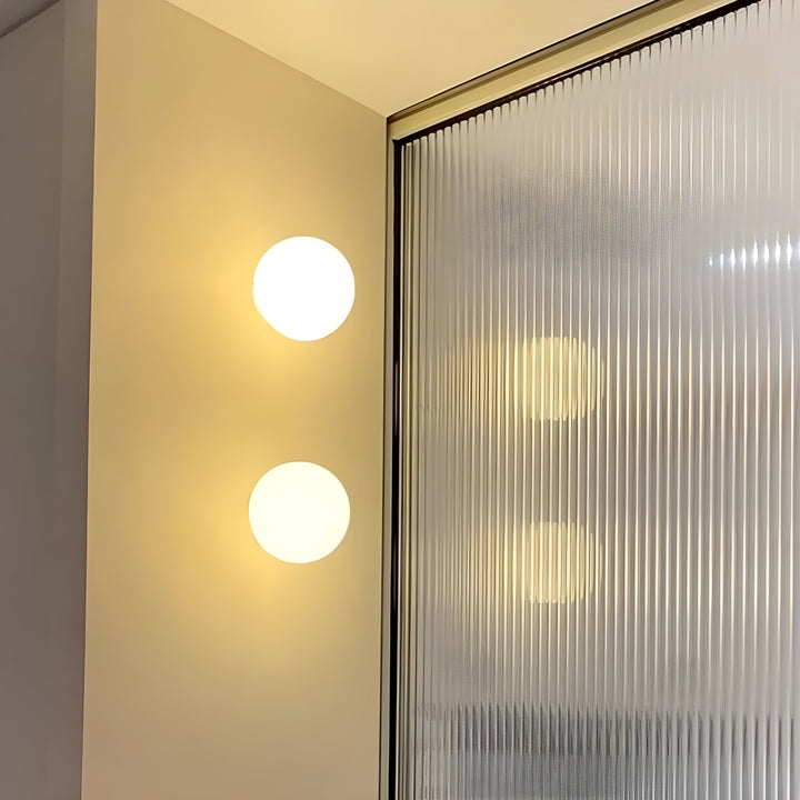 Rund Glas Vägglampa – Modern LED Lampa för Vardagsrum eller Hall