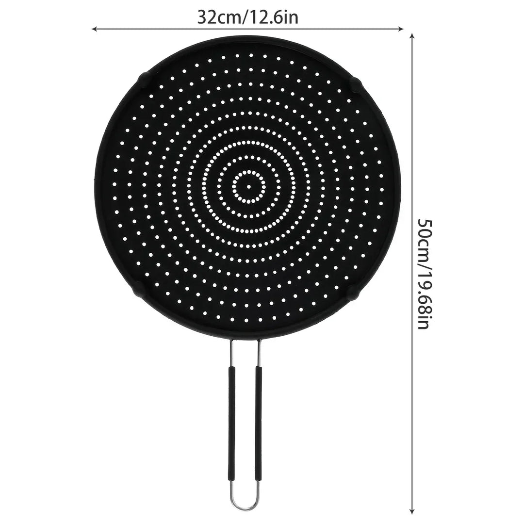 Carvallo CookSafe FlexGuard | Silikon &amp; Rostfritt stål | Fällbart stänkskydd för panna &amp; gryta | 50×32 cm | Värmetålig &amp; Diskmaskinssäker