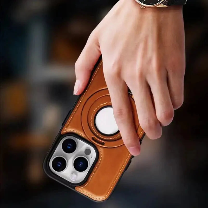 Magnetiskt iPhonefodral med osynligt ringställ