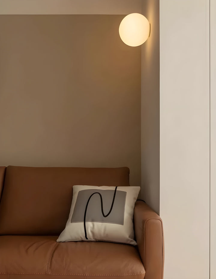 Rund Glas Vägglampa – Modern LED Lampa för Vardagsrum eller Hall