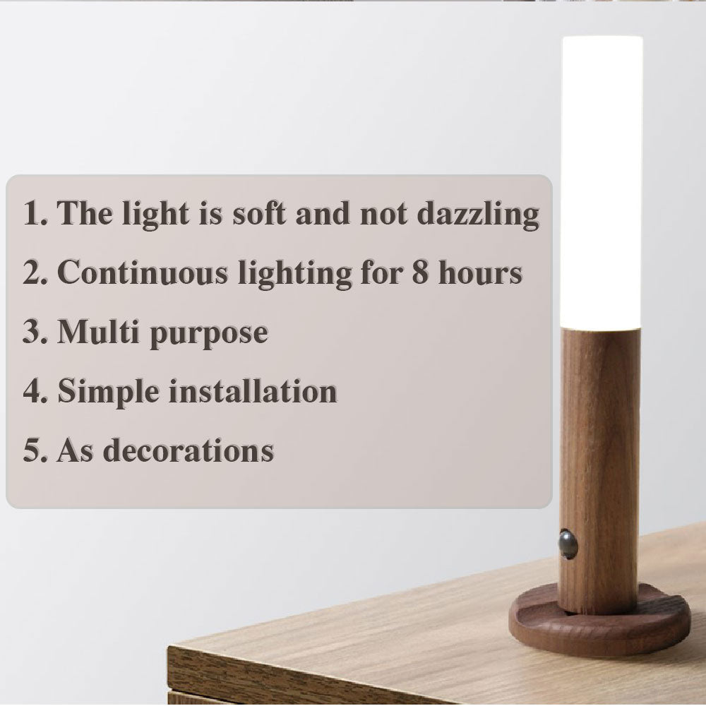 Uppladdningsbar LED-vägglampa – USB-magnetisk rörelsesensorlampa för sovrum, vardagsrum och trappa