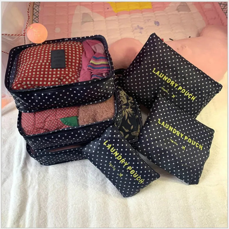 Carvallo Packwürfel Set | 6-delat | Vattentät &amp; Extra Volym | Resväska Organizer för Herrar