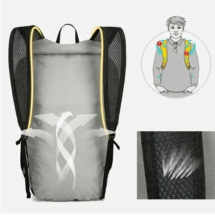 Carvallo PackLite 20 L | Ultralätt &amp; Vattentät | Fällbar för resor &amp; vandring