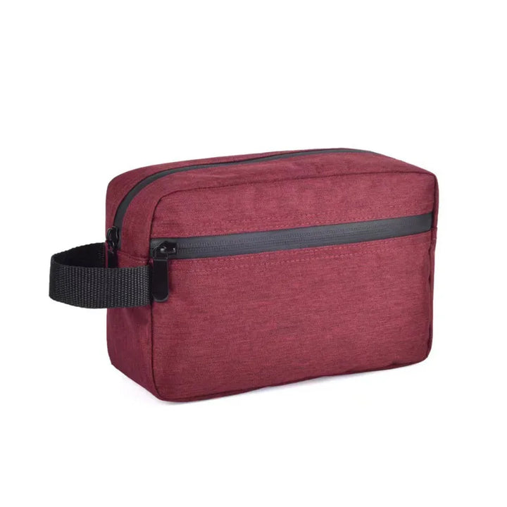 Carvallo Kulturbeutel Unisex | Vattenavvisande | Canvas-design med läderhandtag | För resa &amp; vardag
