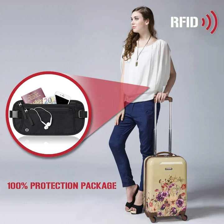 Carvallo Midjeväska | RFID-skydd | Doldt säkerhetsfack | För damer &amp; herrar