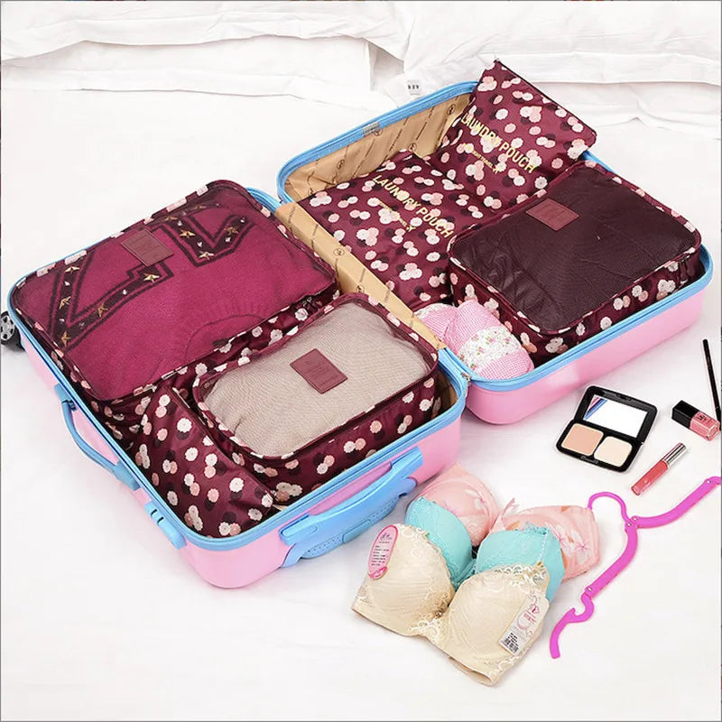 Carvallo Packwürfel Set | 6-delat | Vattentät &amp; Extra Volym | Resväska Organizer för Herrar