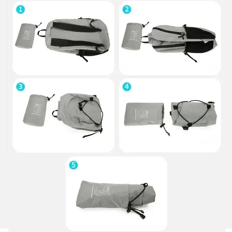 Carvallo PackLite 20 L | Ultralätt &amp; Vattentät | Fällbar för resor &amp; vandring