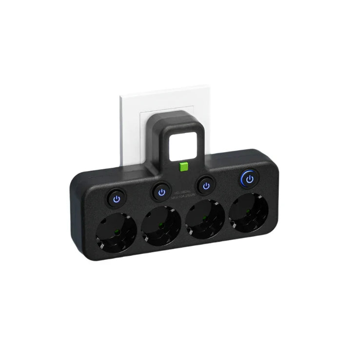 Carvallo VOLTRIQ ProLine | 3–4 uttag + 2× USB &amp; 1× Typ-C | 2500 W | Överspänningsskydd &amp; Kontrollswitch