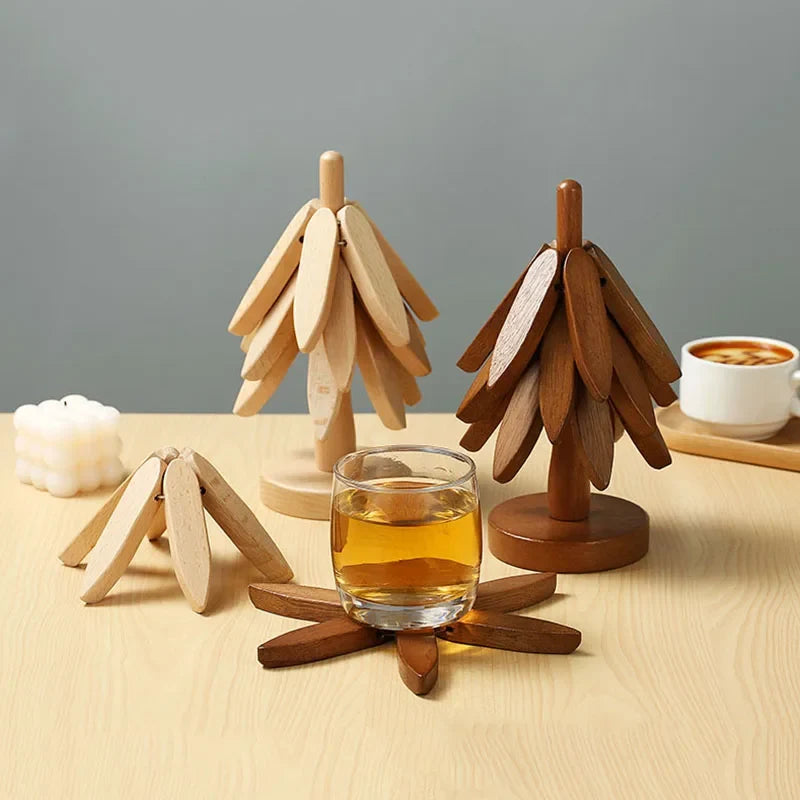 Ädla trälook coasters