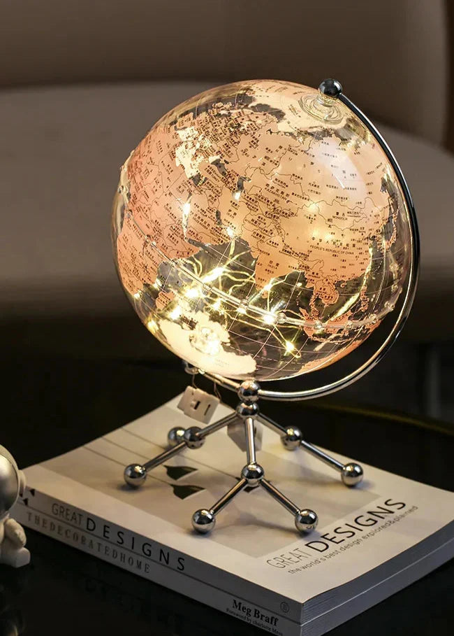 Royaleva LED Rotating World Globe Lamp – Belyst Jord Dekorationsbit