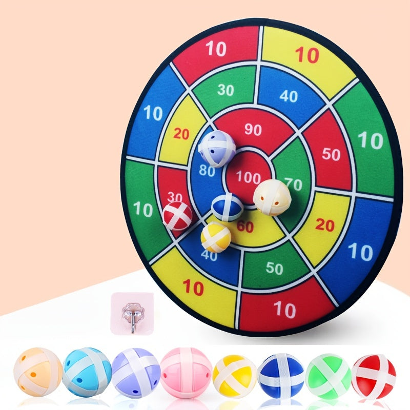 SkillDarts - Stor dubbelsidig darttavla för barn med klibbiga bollar och målspelet