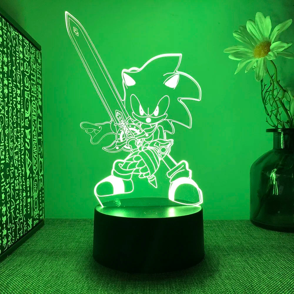 Sonic LED-lampa - Lekfull belysning för spelare