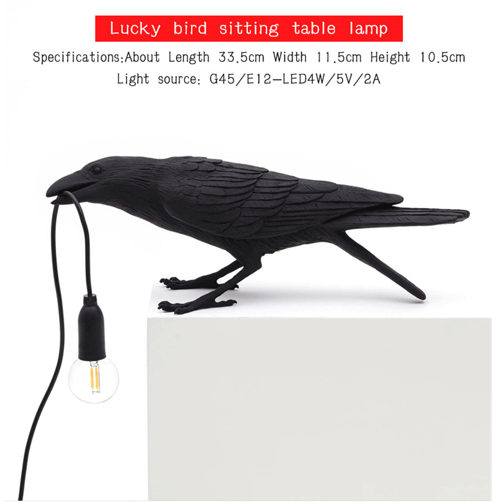 Fågel Lamp – Elegant LED Vägglampa för Hem &amp; Dekor