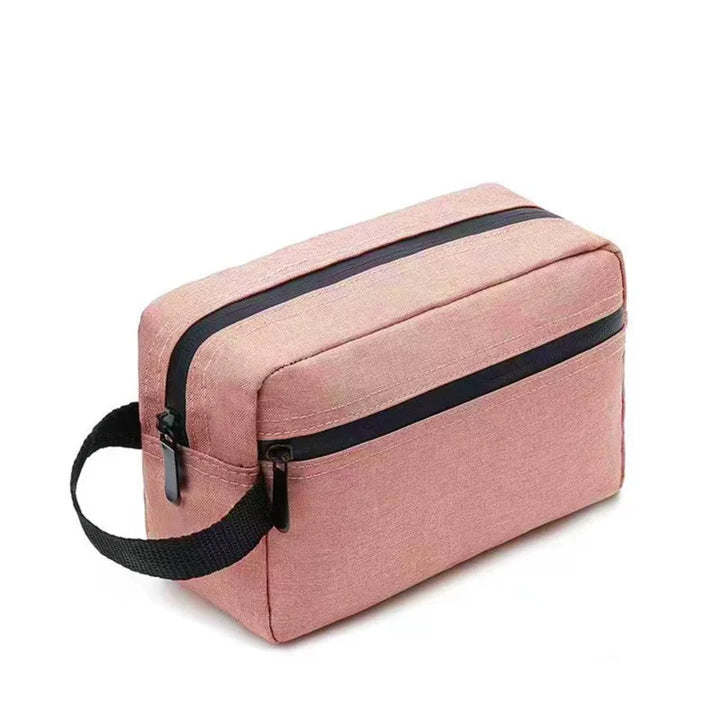 Carvallo Kulturbeutel Unisex | Vattenavvisande | Canvas-design med läderhandtag | För resa &amp; vardag