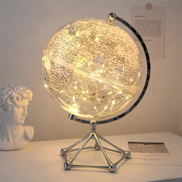 Royaleva LED Rotating World Globe Lamp – Belyst Jord Dekorationsbit