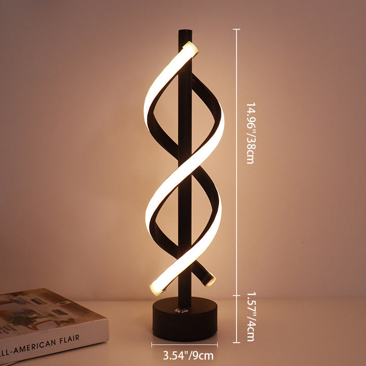 Nordic Dual Spiral LED-lampa – modern järnremsdesign