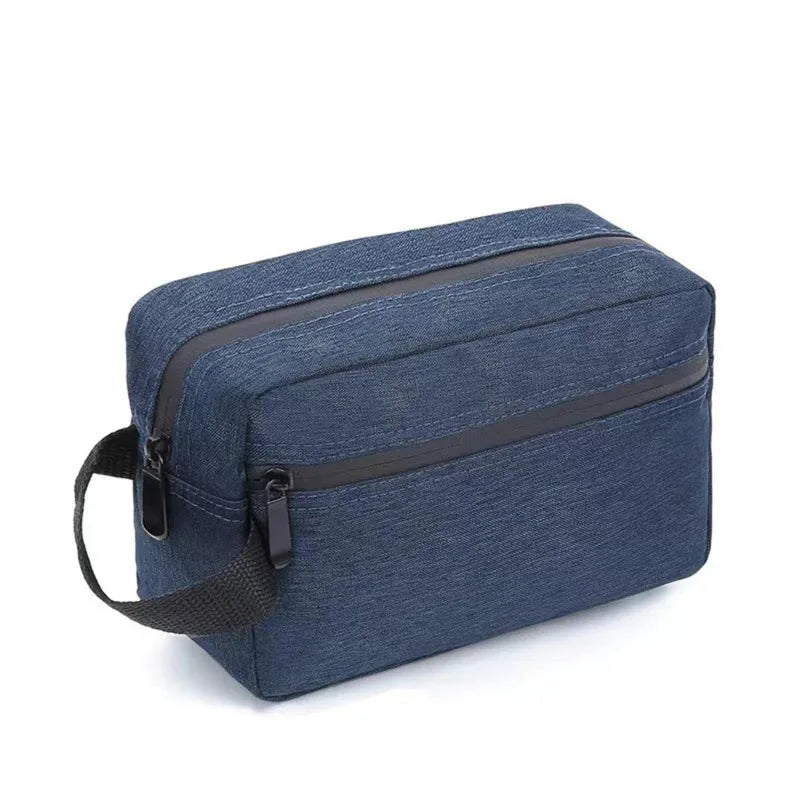 Carvallo Kulturbeutel Unisex | Vattenavvisande | Canvas-design med läderhandtag | För resa &amp; vardag
