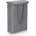 Carvallo Tvättkorg 45L | Smal & Platsbesparande med Lock | Vattenavvisande & Modernt Design | För Bad, Sovrum & Hall
