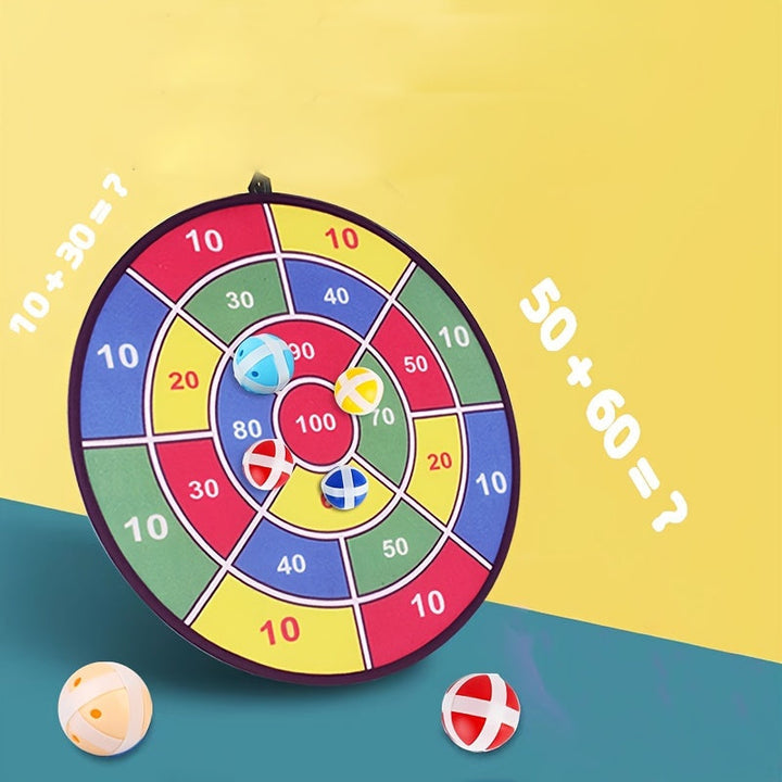 SkillDarts - Stor dubbelsidig darttavla för barn med klibbiga bollar och målspelet