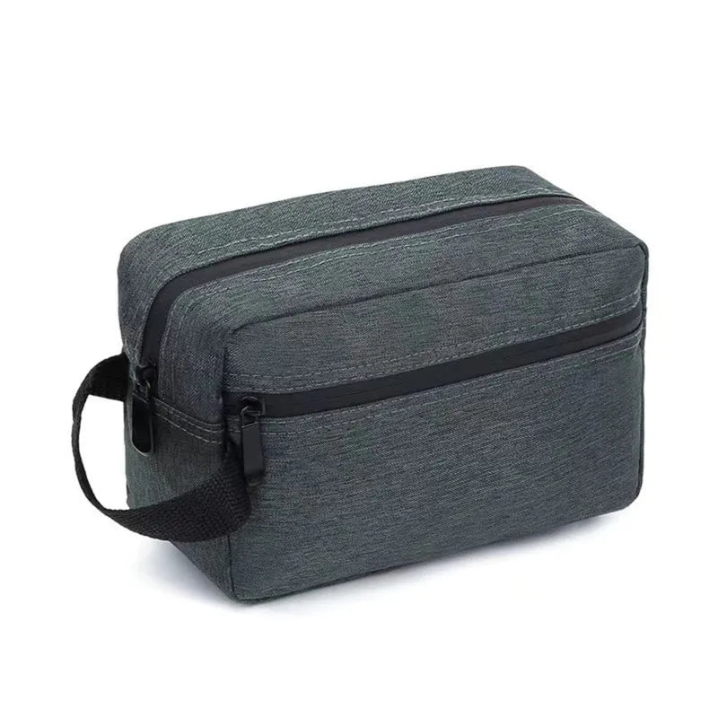 Carvallo Kulturbeutel Unisex | Vattenavvisande | Canvas-design med läderhandtag | För resa &amp; vardag