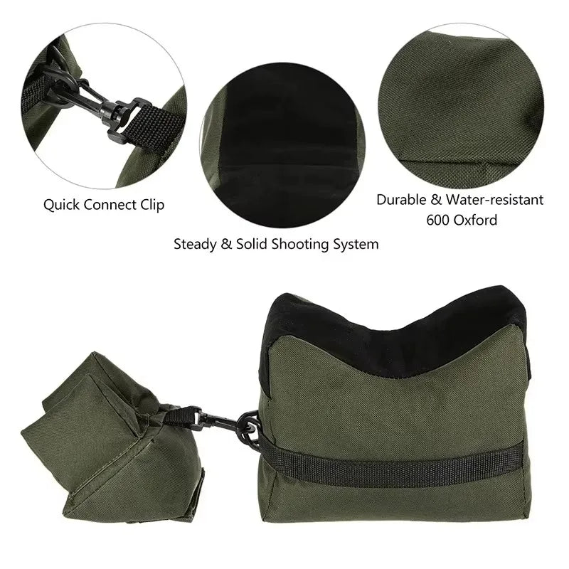 Carvallo Bags Fram- &amp; Bak Sandsäckar för Skjutstöd | Tillverkad av robust 600D Oxford-tyg | Utan fyllning | 23 × 14 × 13 cm