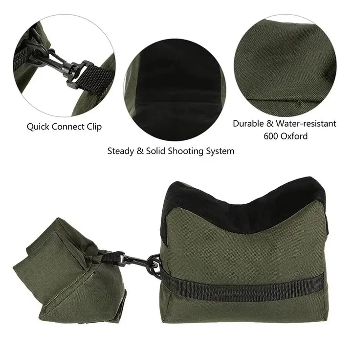 Carvallo Bags Fram- &amp; Bak Sandsäckar för Skjutstöd | Tillverkad av robust 600D Oxford-tyg | Utan fyllning | 23 × 14 × 13 cm