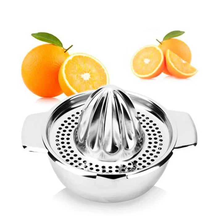 Carvallo Citronpress i rostfritt stål | Manuell juicepress för citrusfrukter | Robust design & Hög juiceutvinning | För kök & bar