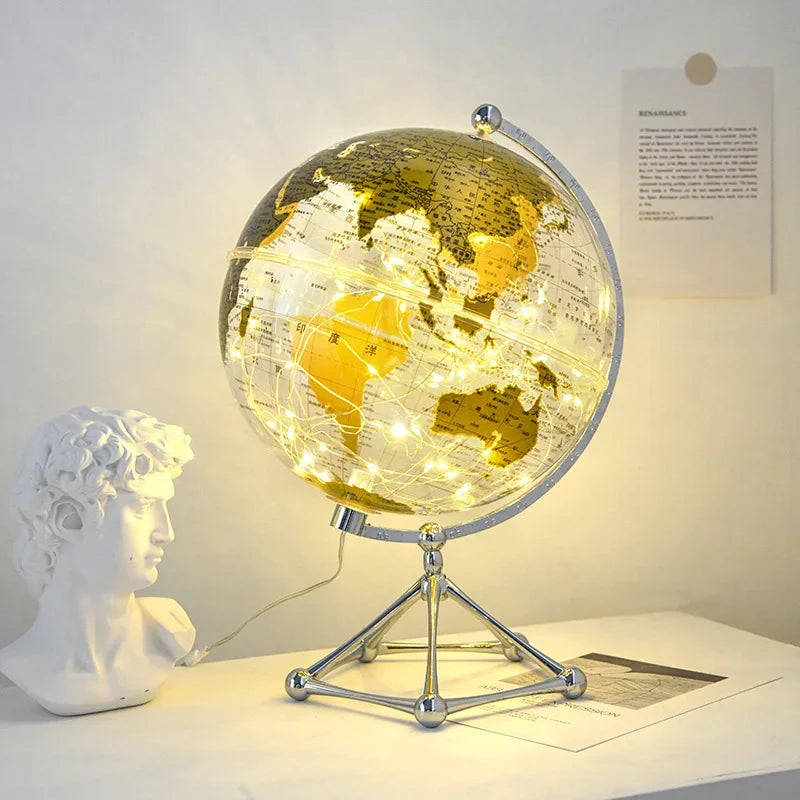 Royaleva LED Rotating World Globe Lamp – Belyst Jord Dekorationsbit