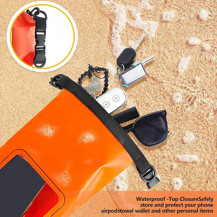 Carvallo Vattentät Dry Bag 2L | Med Touchscreen-Fönster | Utomhusväska för Kajak, Trekking &amp; Vattensport