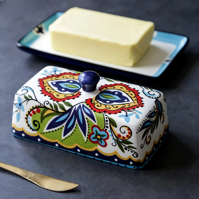 Carvallo – Handmålad smörskål med traditionell italiensk design