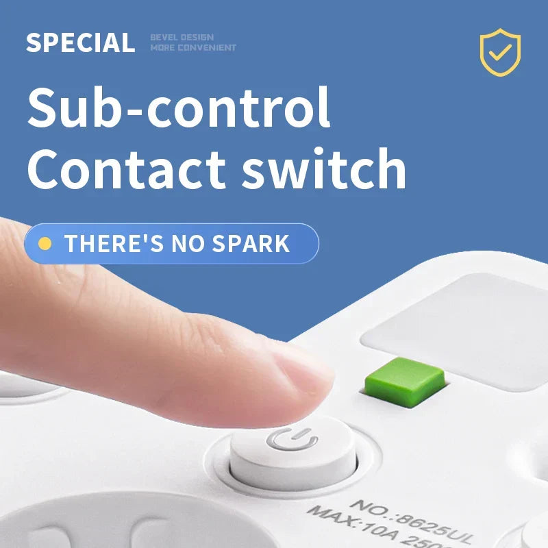 Carvallo VOLTRIQ ProLine | 3–4 uttag + 2× USB &amp; 1× Typ-C | 2500 W | Överspänningsskydd &amp; Kontrollswitch