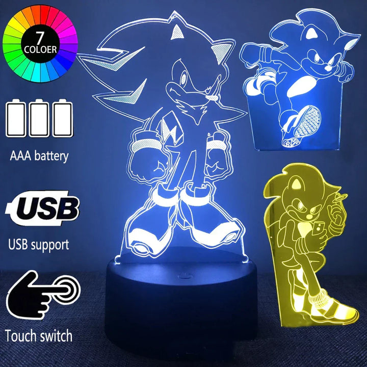 Sonic LED-lampa - Lekfull belysning för spelare