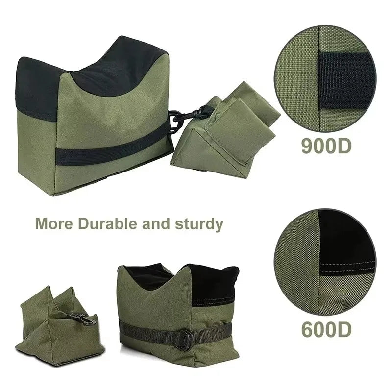Carvallo Bags Fram- &amp; Bak Sandsäckar för Skjutstöd | Tillverkad av robust 600D Oxford-tyg | Utan fyllning | 23 × 14 × 13 cm