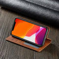 Läder iPhone Plånbok Fodral med Kortfack