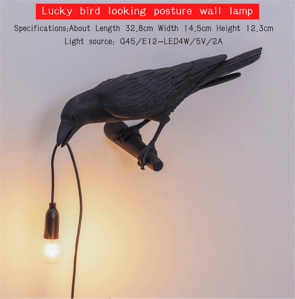 Fågel Lamp – Elegant LED Vägglampa för Hem &amp; Dekor