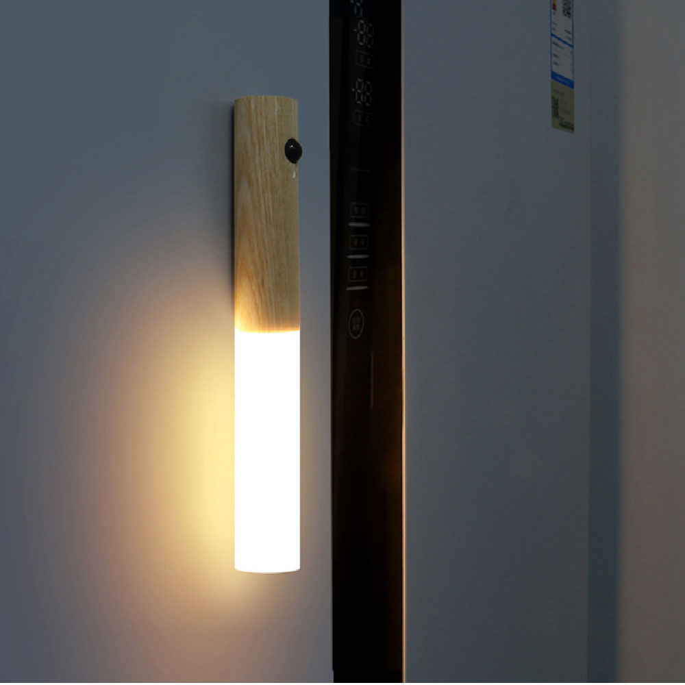 Uppladdningsbar LED-vägglampa – USB-magnetisk rörelsesensorlampa för sovrum, vardagsrum och trappa