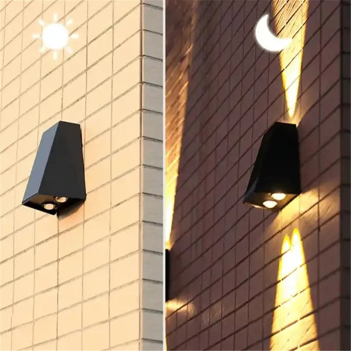 Carvallo - Solcellsdriven Vattentät LED Vägglampa För Utomhusbelysning