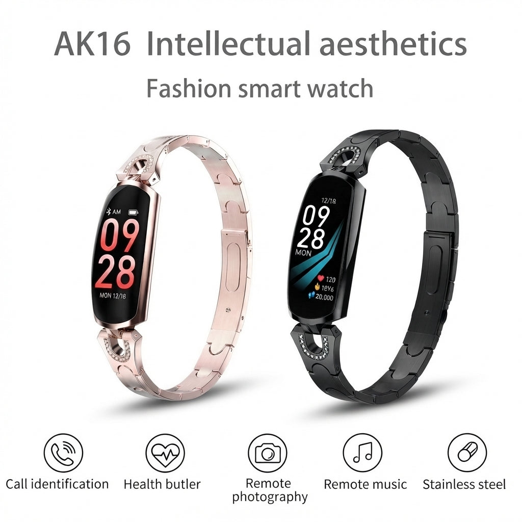 Smart Fitness Watch för kvinnor med armbandstraps