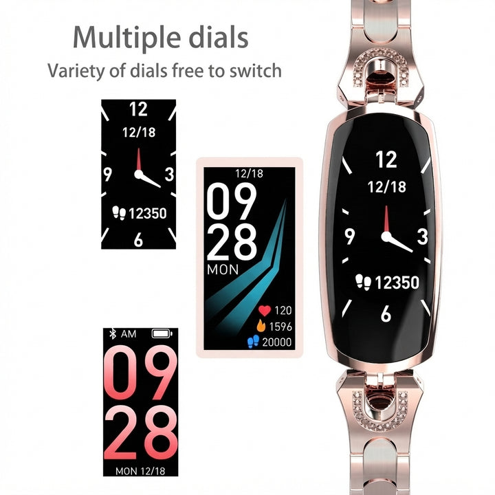 Smart Fitness Watch för kvinnor med armbandstraps