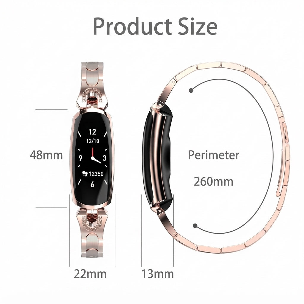 Smart Fitness Watch för kvinnor med armbandstraps