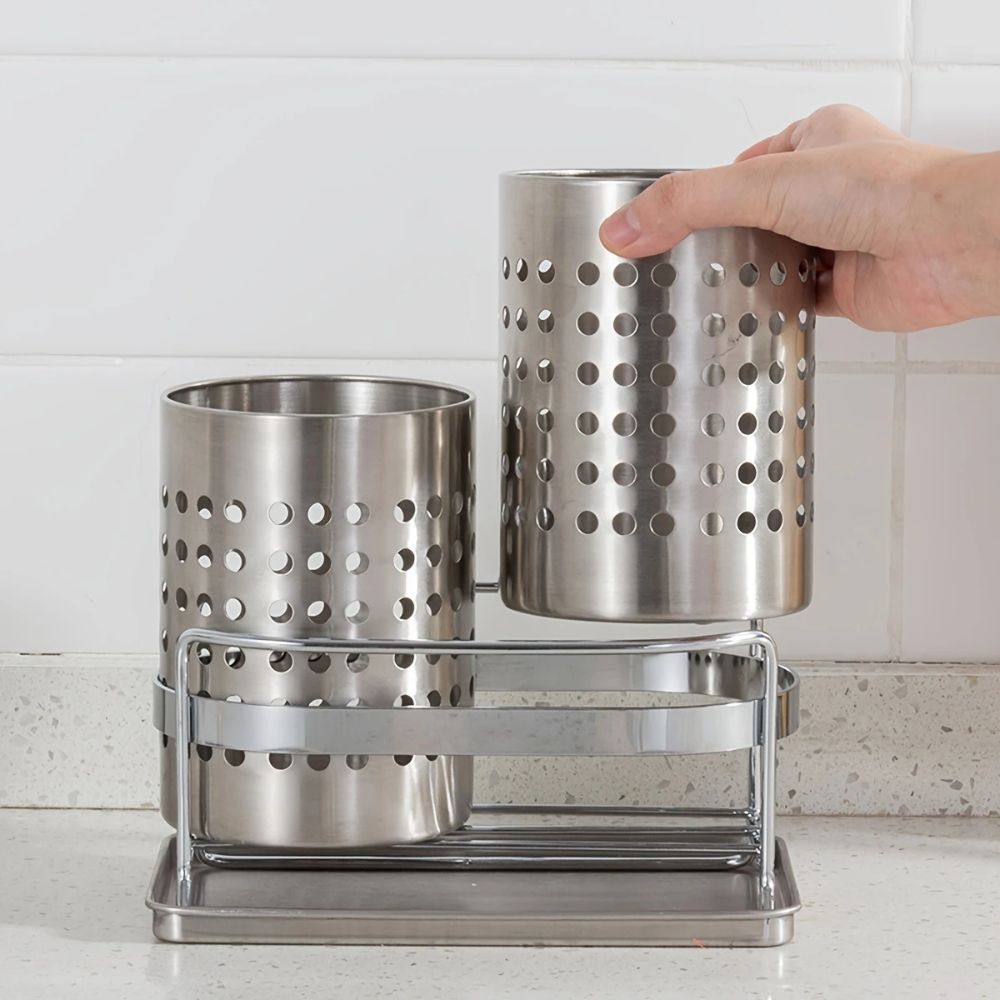 Stainless Steel Redskapshållare med Hål