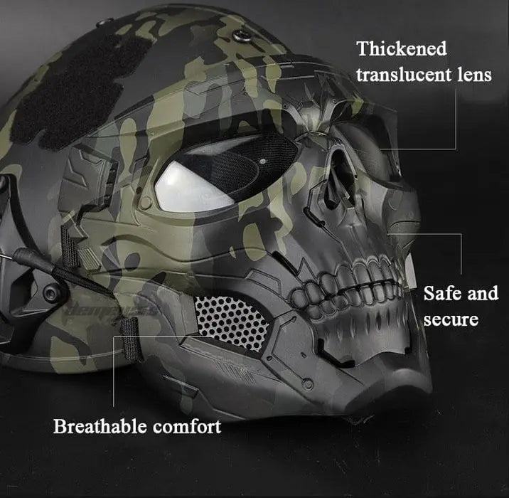 Taktisk ansiktsmask för airsoft och paintball - Andningsbar skyddsutrustning för utomhusstrider