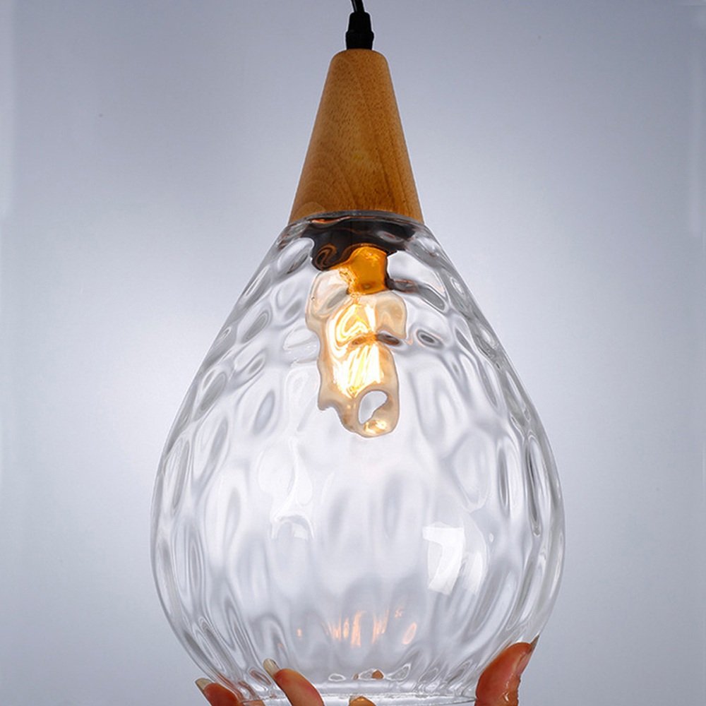 Vintage Teardrop Glas Taklampa för Stiliga Kök