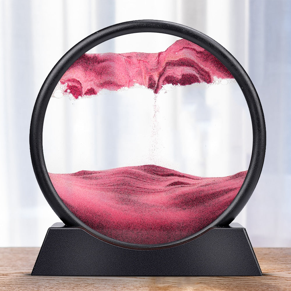 Royaleva Rörlig Sandkonstskulptur - LED Lugnande Skrivbordsdekoration